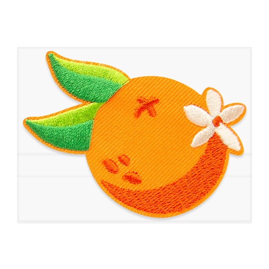 Orange Embroidered Iron-On & Adhesive Patch by Make Market®